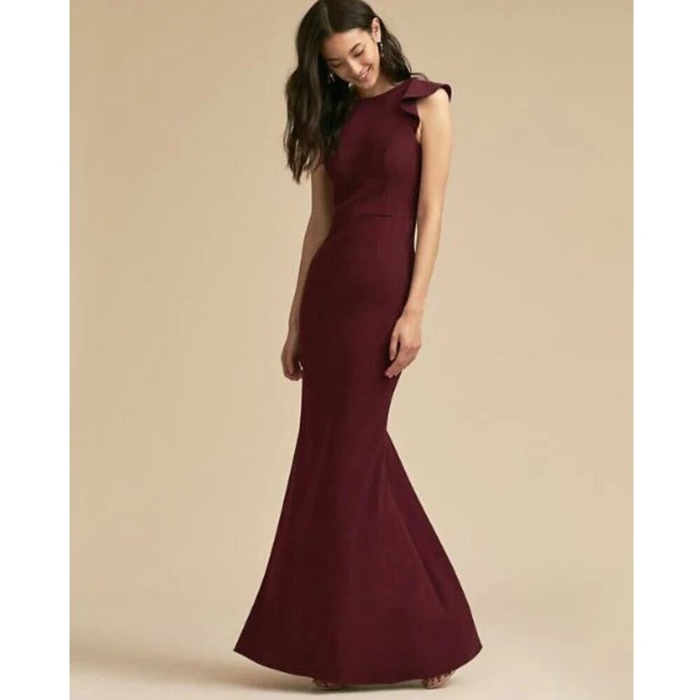 NWT Anthropologie BHLDN Eliot Dress by Adrianna Papell $220 Sz 2 Wine Cabernet